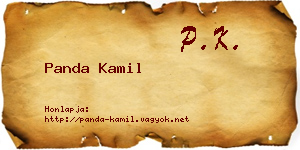 Panda Kamil névjegykártya